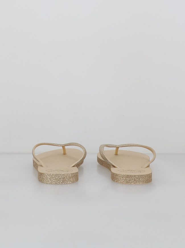 Tongs à paillettes mayala beige femme - Culture Sud