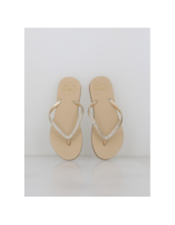 Tongs à paillettes mayala beige femme - Culture Sud