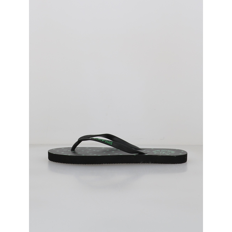 Tongs imprimées palmier noir vert garçon - Culture Sud