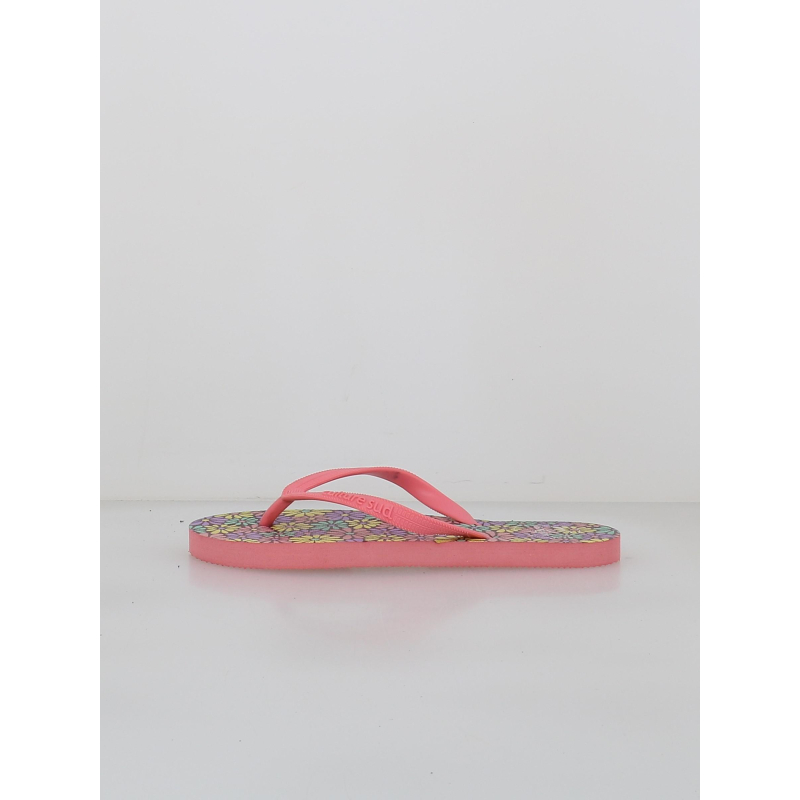 Tongs à fleurs camu rose fille - Culture Sud