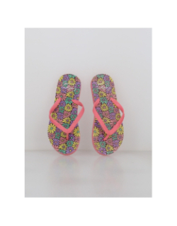 Tongs à fleurs camu rose fille - Culture Sud