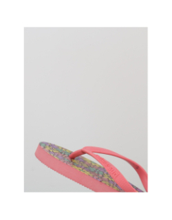 Tongs à fleurs camu rose fille - Culture Sud