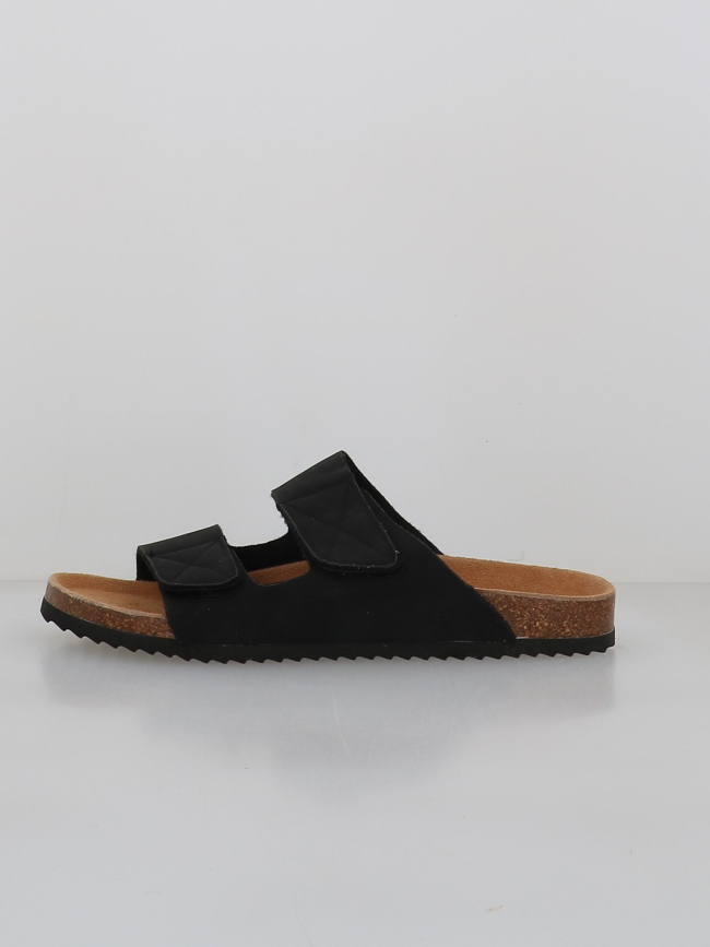 Sandales double bride à scratch kigali noir homme - Lemon Bay