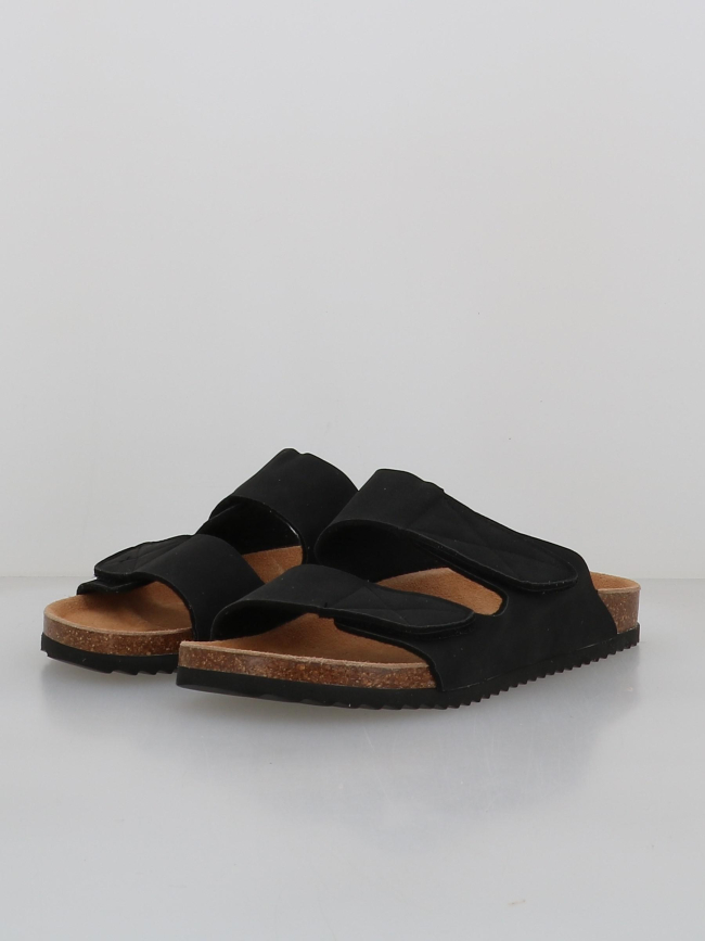 Sandales double bride à scratch kigali noir homme - Lemon Bay