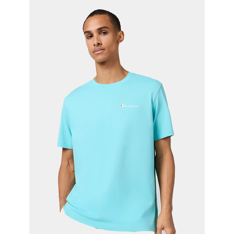 T-shirt crewneck bleu turquoise homme - Champion