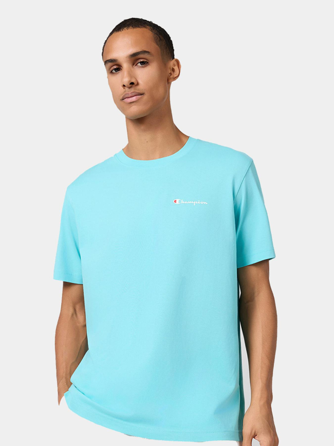 T-shirt crewneck bleu turquoise homme - Champion