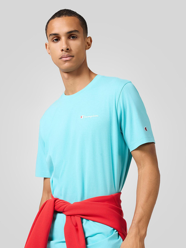 T-shirt crewneck bleu turquoise homme - Champion