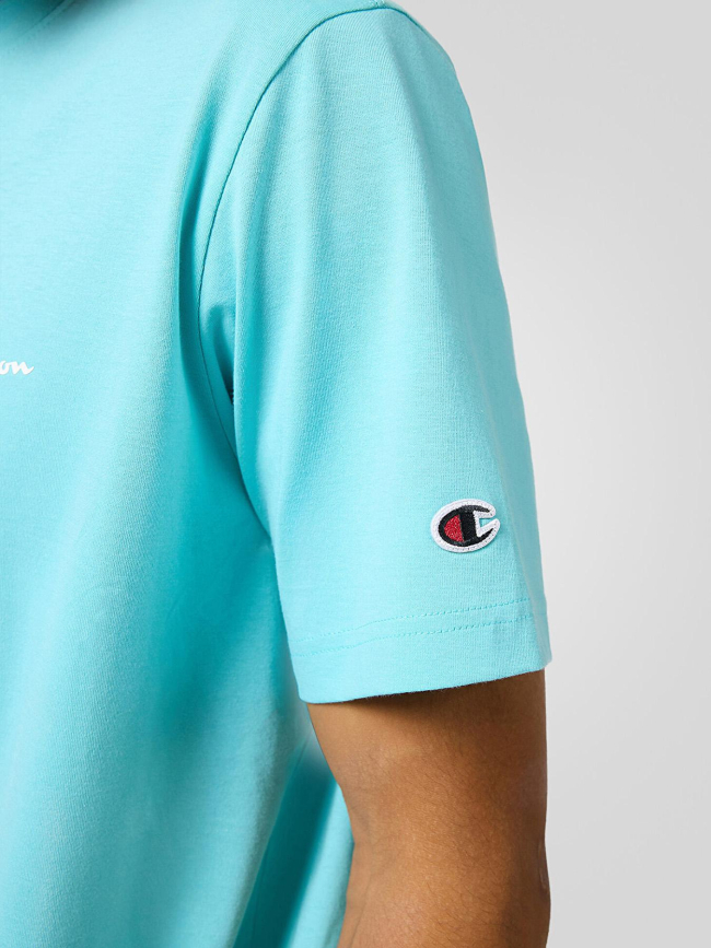 T-shirt crewneck bleu turquoise homme - Champion