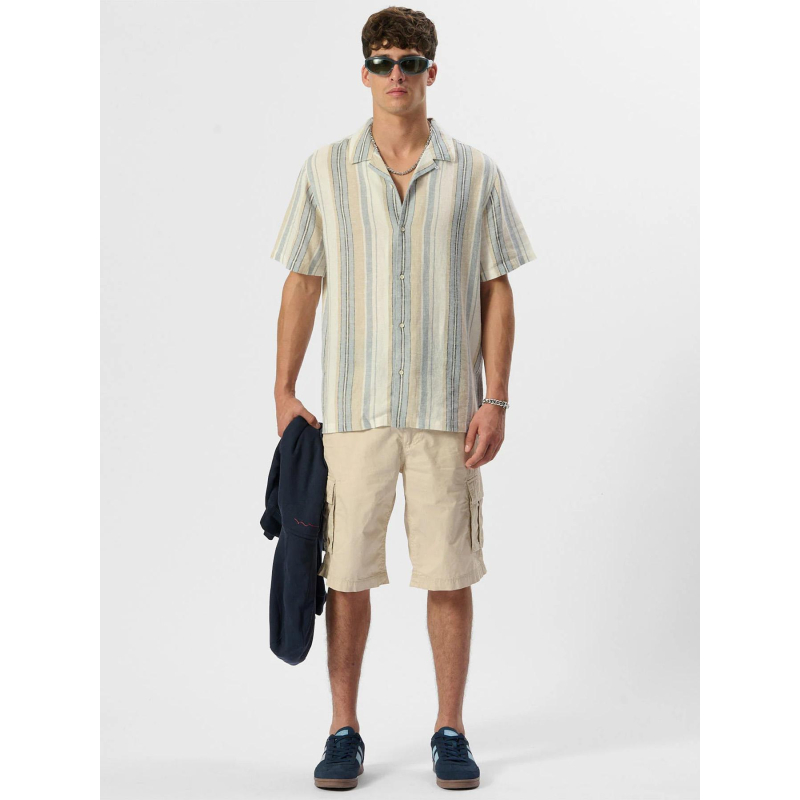 Bermuda avec ceinture intégrée sytro 3 beige homme - Teddy Smith