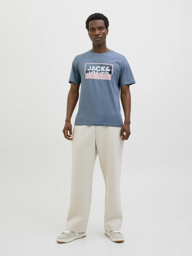T-shirt logan summer print bleu homme - Jack & Jones