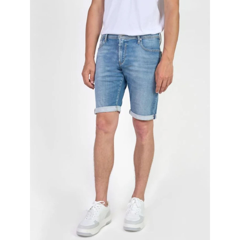 Short en jean jogg bleu homme - Le Temps Des Cerises