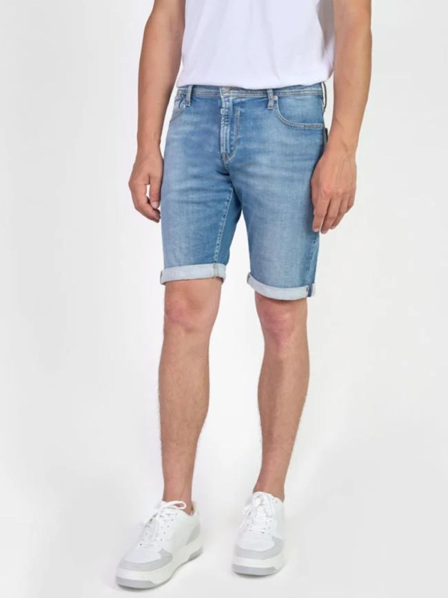Short en jean jogg bleu homme - Le Temps Des Cerises