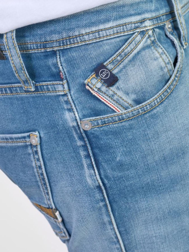Short en jean jogg bleu homme - Le Temps Des Cerises