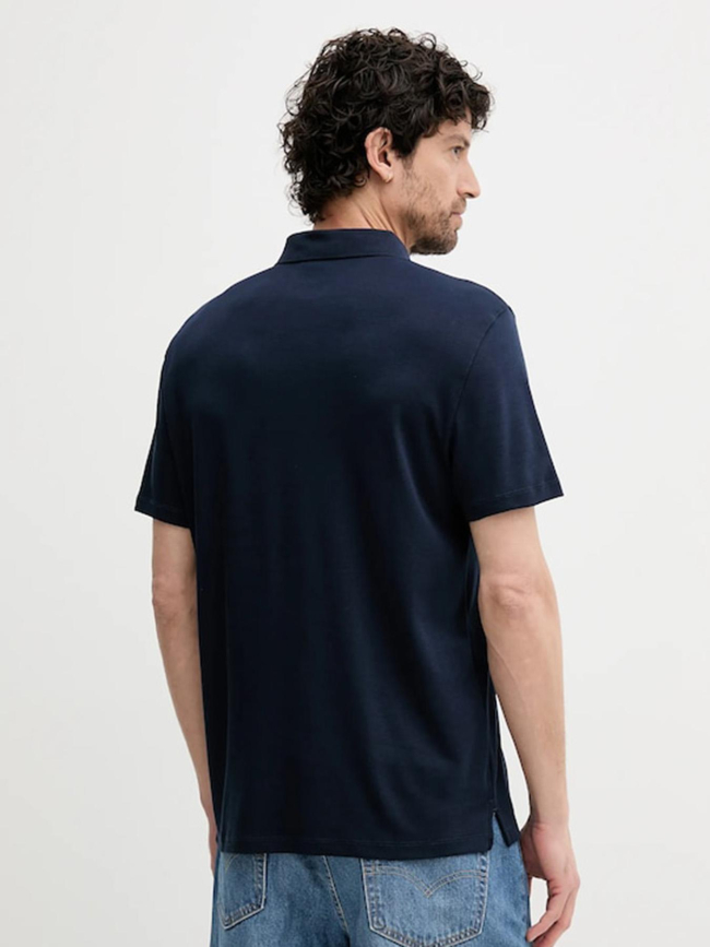 Polo uni supima chest bleu marine homme - Calvin Klein