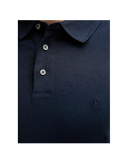 Polo uni supima chest bleu marine homme - Calvin Klein