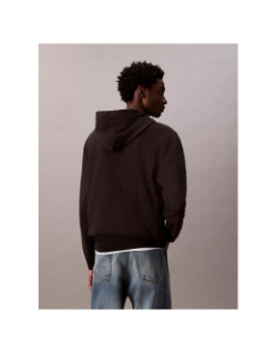 Sweat à capuche badge terry noir homme - Calvin Klein Jeans
