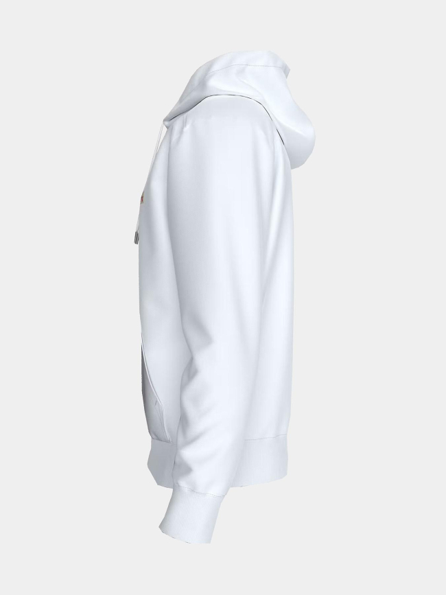 Sweat à capuche badge terry blanc homme - Calvin Klein Jeans