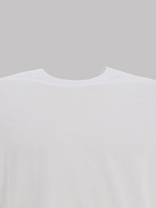 T-shirt smooth uni blanc homme - Calvin Klein Jeans
