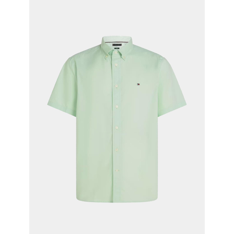 Chemise en lin pigment dyed solid vert homme - Tommy Hilfiger