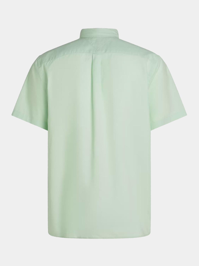 Chemise en lin pigment dyed solid vert homme - Tommy Hilfiger