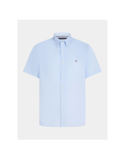 Chemise manches courtes flex poplin bleu homme - Tommy Hilfiger