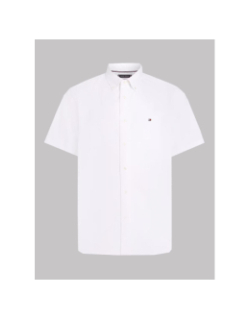 Chemise manches courtes flex poplin blanc homme - Tommy Hilfiger
