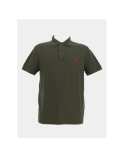 Polo regular piqué logo kaki homme - Tommy Hilfiger
