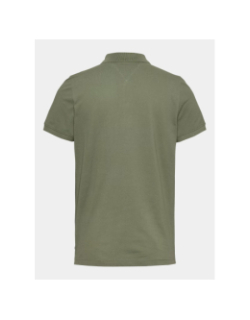 Polo slim placket vert homme - Tommy Jeans