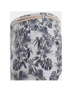 Bermuda à motif feuillage varedo blanc homme - La Maison Blaggio