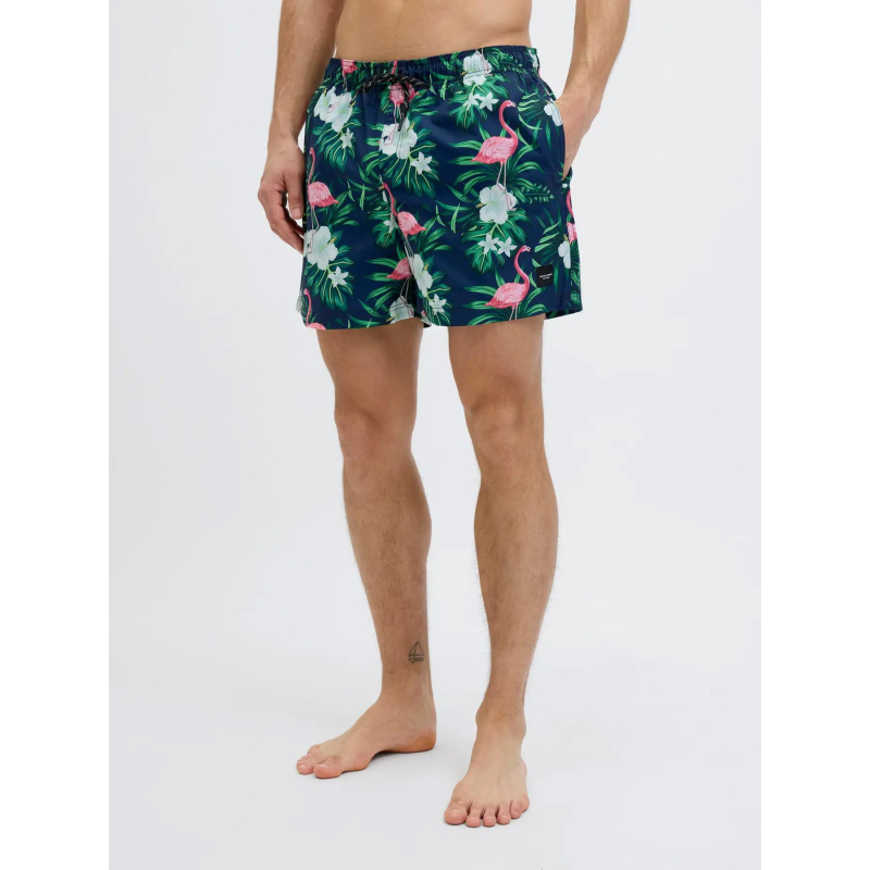 Short de bain à fleurs maui novelty bleu vert homme - Jack & Jones