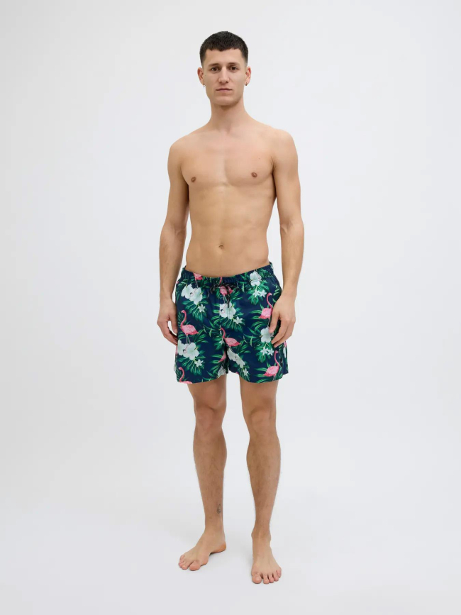 Short de bain à fleurs maui novelty bleu vert homme - Jack & Jones