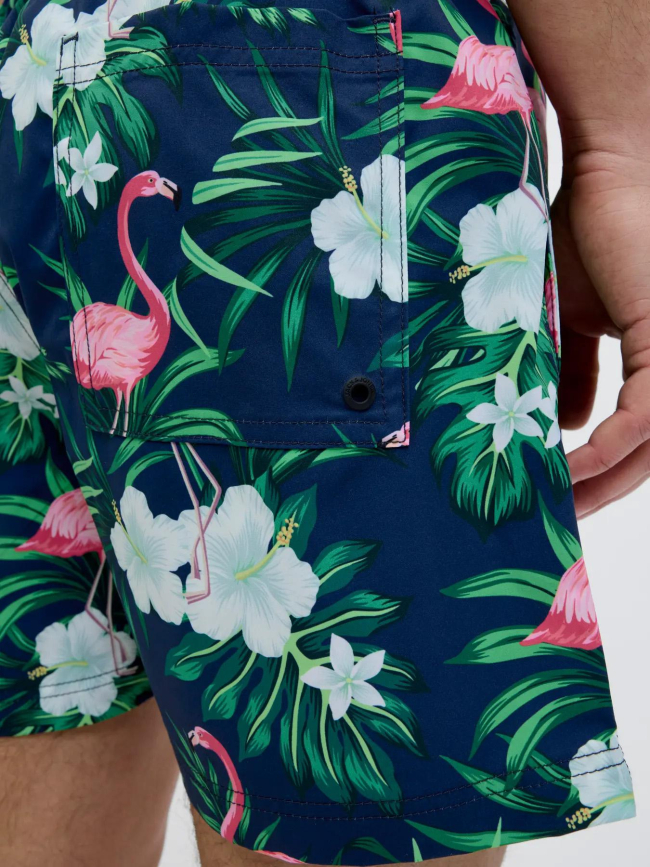 Short de bain à fleurs maui novelty bleu vert homme - Jack & Jones