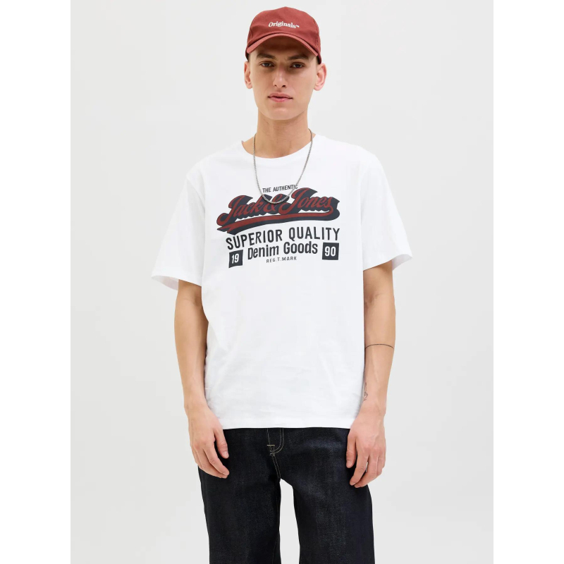 T-shirt logoté authantic blanc homme - Jack & Jones