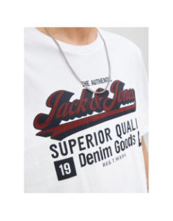 T-shirt logoté authantic blanc homme - Jack & Jones