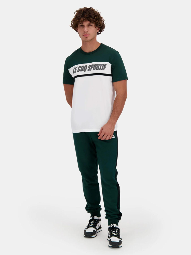T-shirt contemporain blanc vert homme - Le Coq Sportif