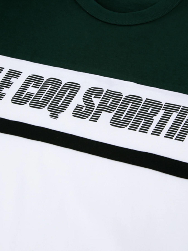 T-shirt contemporain blanc vert homme - Le Coq Sportif