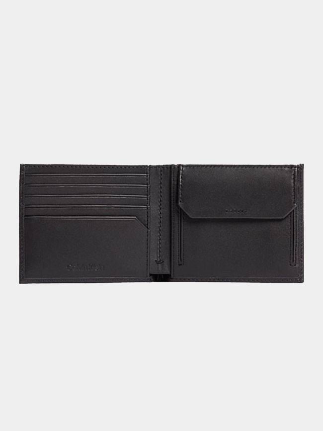Portefeuille 2 volets en cuir anti-rfid noir homme - Calvin Klein