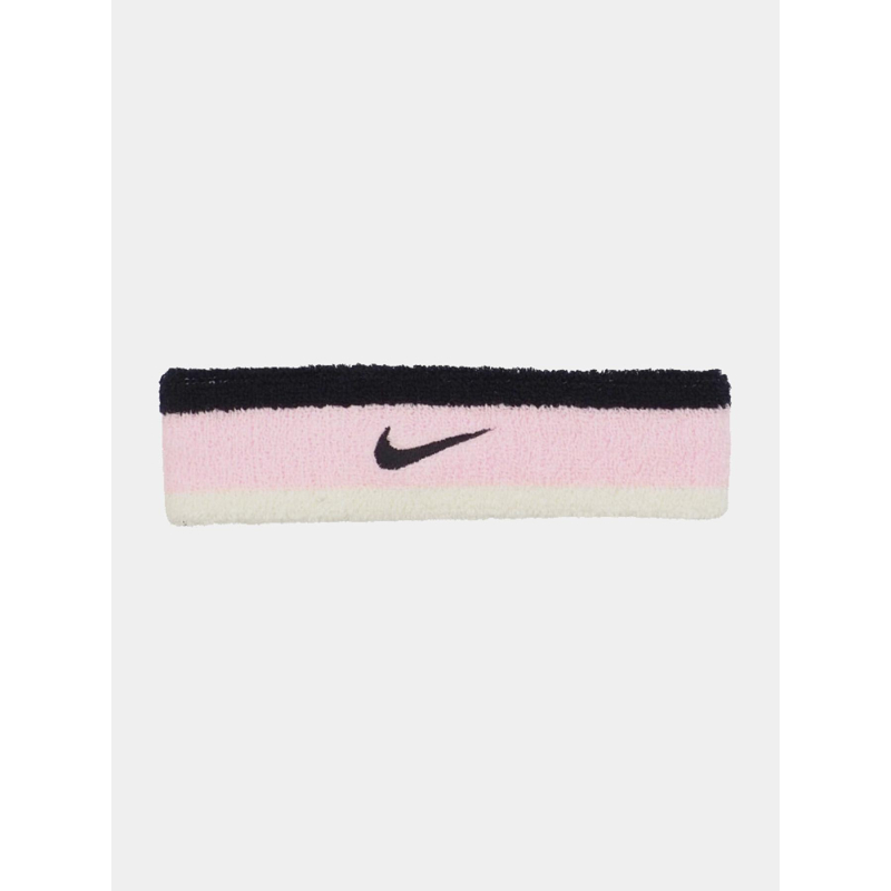 Bandeau éponge swoosh rose noir et blanc - Nike