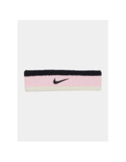 Bandeau éponge swoosh rose noir et blanc - Nike