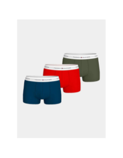 3 boxers stretch bleu rouge vert homme - Tommy Hilfiger