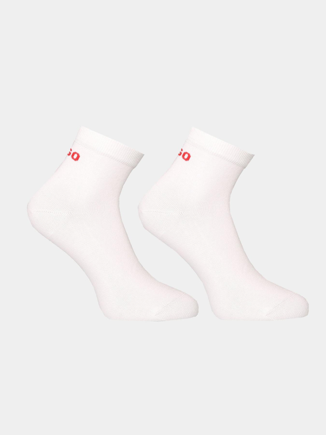 Pack de 2 paires de chaussettes basses blanches homme - Hugo