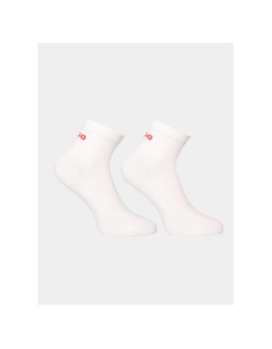 Pack de 2 paires de chaussettes basses blanches homme - Hugo