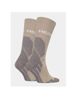 Pack de 2 paires de chaussettes hiking all climates marron adulte - Head