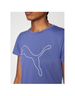 T-shirt de sport tad essential logo violet femme - Puma