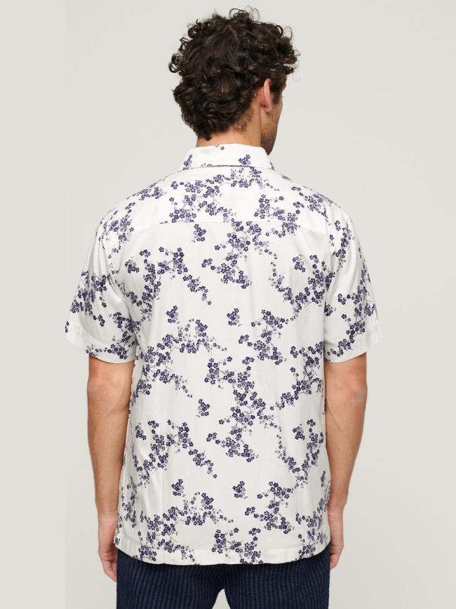 Chemise vintage hawaiian optic blanc homme - Superdry