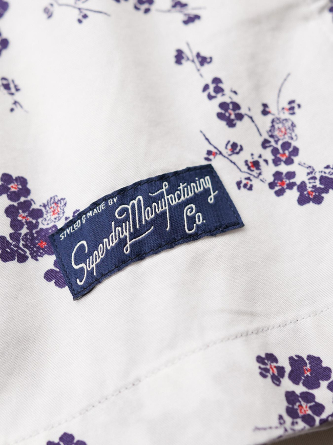 Chemise vintage hawaiian optic blanc homme - Superdry