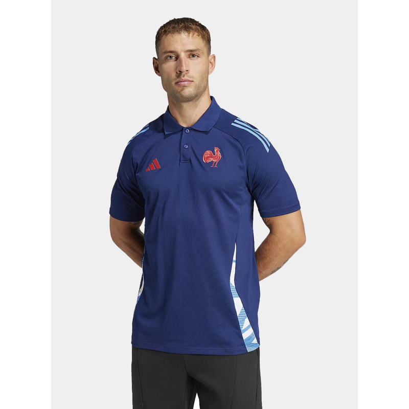 Polo d'entrainement france rugby bleu marine homme - Adidas