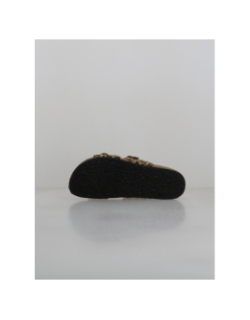 Sandales double bride maxi léopard beige femme - Only