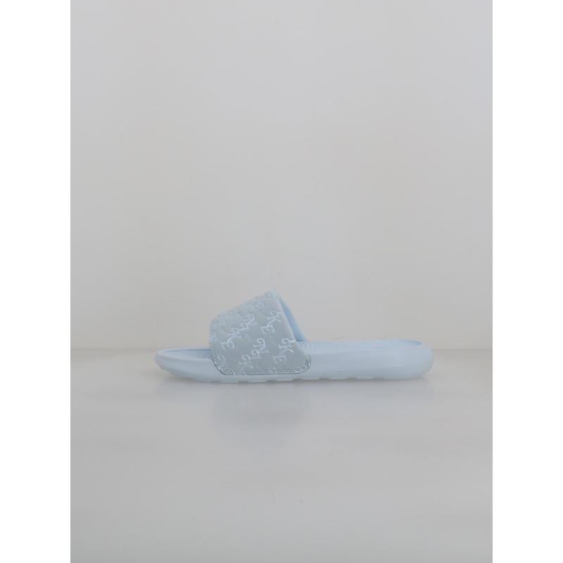 Claquettes victori one slide print bleu femme - Nike