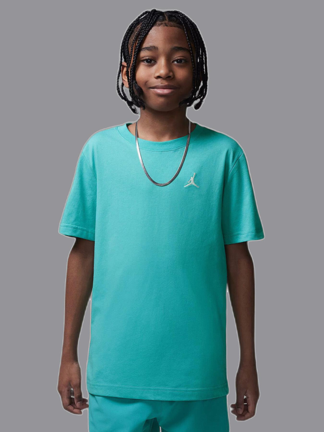 T-shirt à manches courtes jumpman air turquoise enfant - Jordan